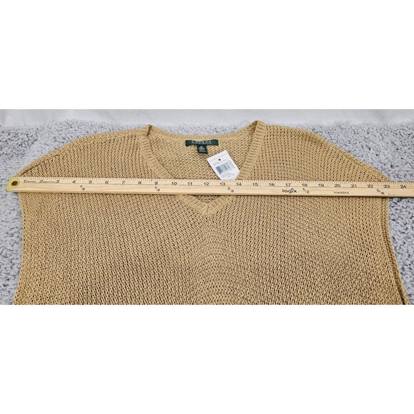 NEW Ralph Lauren Tunic Sweater Khaki Open Knit Dolman Sleeve Womens 2X Coastal - Picture 10 of 12